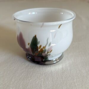 Vintage Holme gaard glass flower pot vase